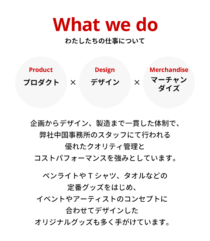 What we do わたしたちの仕事について